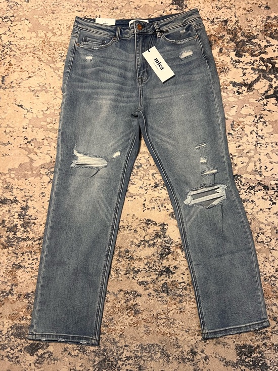 Mica Denim - NWT! Mica Jeans in Light Blue with Distressed Knees